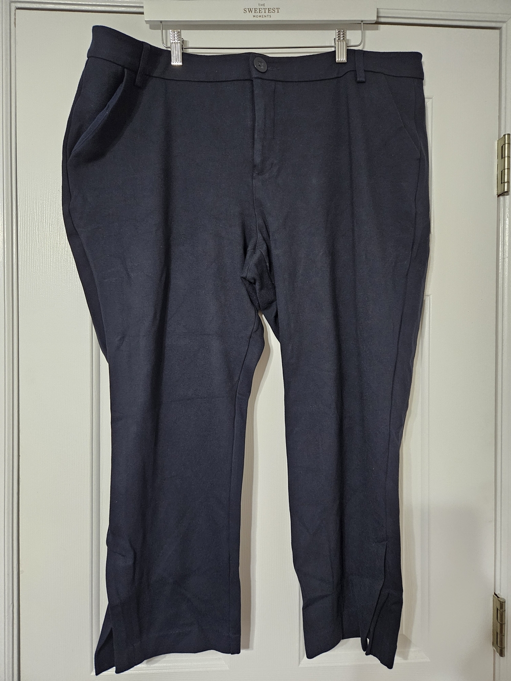 Cabi Navy Cropped Dress Pants - Classic Straight Fit
